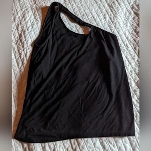 Klassy Network One Shoulder Cut Out Brami XL Black